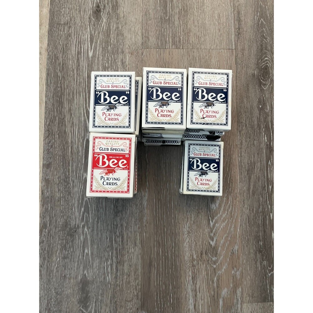 Bee Club Special Casino Playing Cards 23 Deck Lot Black Oak + Texas Holdem Poker